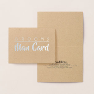 Grooms Man Terms Service - Lustigt Frieri Folierat Kort