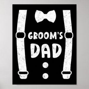 Grooms Pappa Far i Groom Funny Tee Bröllop Poster