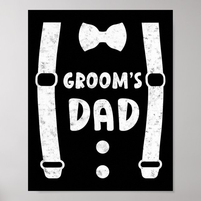Grooms Pappa Far i Groom Funny Tee Bröllop Poster (Framsidan)