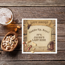 Grooms sista Rodeo Cowboys Saddle Up Boys Papper Pappersservett