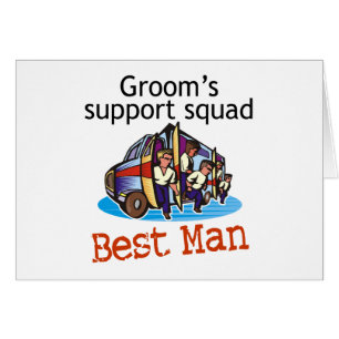 Grooms Squad Best Man Hälsningskort