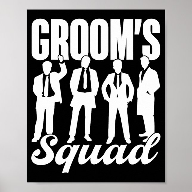 Grooms Squad Team Bride Groom Party Bachelor Poster (Framsidan)