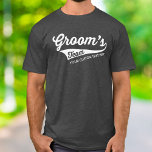 Grooms Team Personligt bröllp Bachelor Party Sport Tee<br><div class="desc">Perfektens t-shirt för alla dina marskalkar,  Grooms team och Bachelor Party. Anpassa med egen text - lägg till ett datum,  namn,  party,  etc. (eller ta bort). Byt bara t-shirt färg.</div>