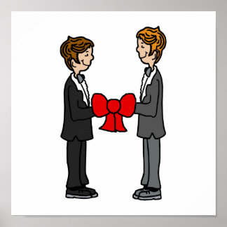 Grooms Tie the Knot Poster