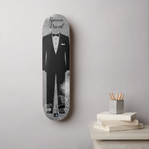 Grooms Tux på Distress Grått Dd Brand Mini Skateboard Bräda 18,5 Cm