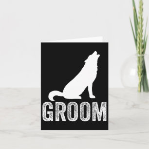 Grooms Varg Bachelor Bröllop Marskalkars Team Part Kort