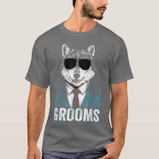 Grooms Wolfpack Bachelor Party Groomsmen Wedding T Shirt