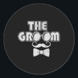 Grooms Wolfpack Bachelor Party Marskalkar Bröllop  Runt Klistermärke<br><div class="desc">Grooms Wolfpack Bachelor Party Marskalkar Bröllop Team</div>