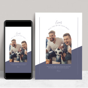Groomsman Arched Photo Frieri Card Inbjudningar