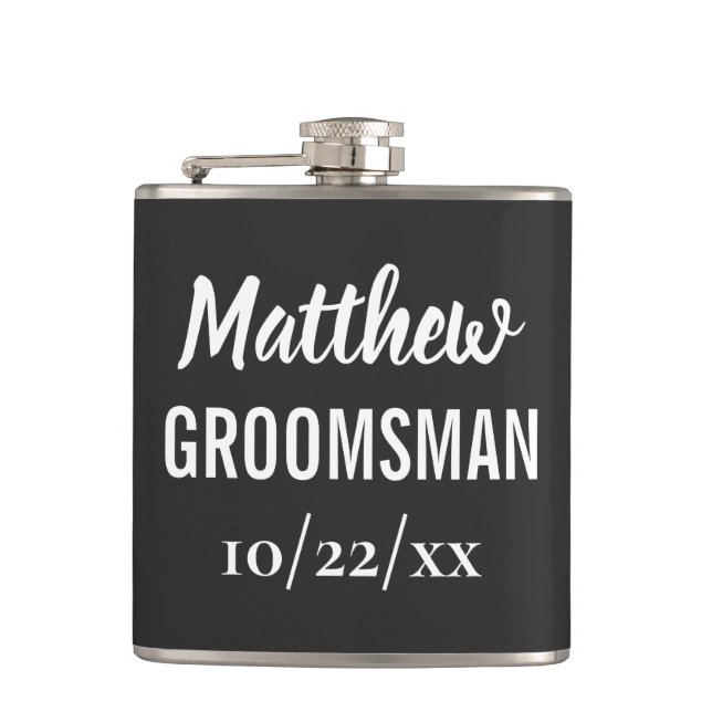 Groomsman Bachelor Party Elegant bröllop Favor Fickplunta (Framsidan)