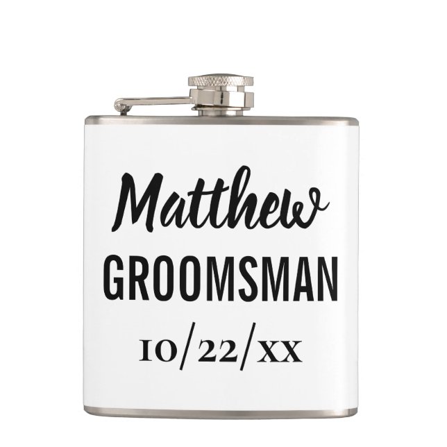 Groomsman Bachelor Party Elegant bröllop Favor Fickplunta (Framsidan)