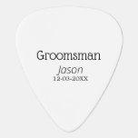 Groomsman bachelorette Party add namn modern simpe Plektrum<br><div class="desc">utformning</div>