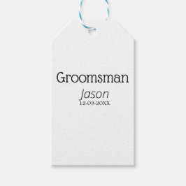 Groomsman bachelorette Party add namn modern simpe Presentetikett