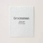Groomsman bachelorette Party add namn modern simpe Pussel<br><div class="desc">utformning</div>