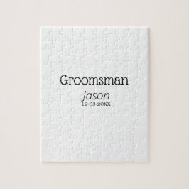 Groomsman bachelorette Party add namn modern simpe Pussel