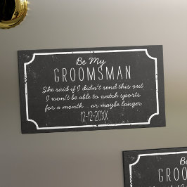 Groomsman-begäran 25 Magnetiskt Frieri kort