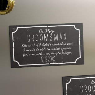 Groomsman-begäran 25 Magnetiskt Frieri kort