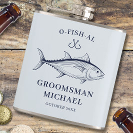 Groomsman Best Man Simple Roligt Gift Fickplunta