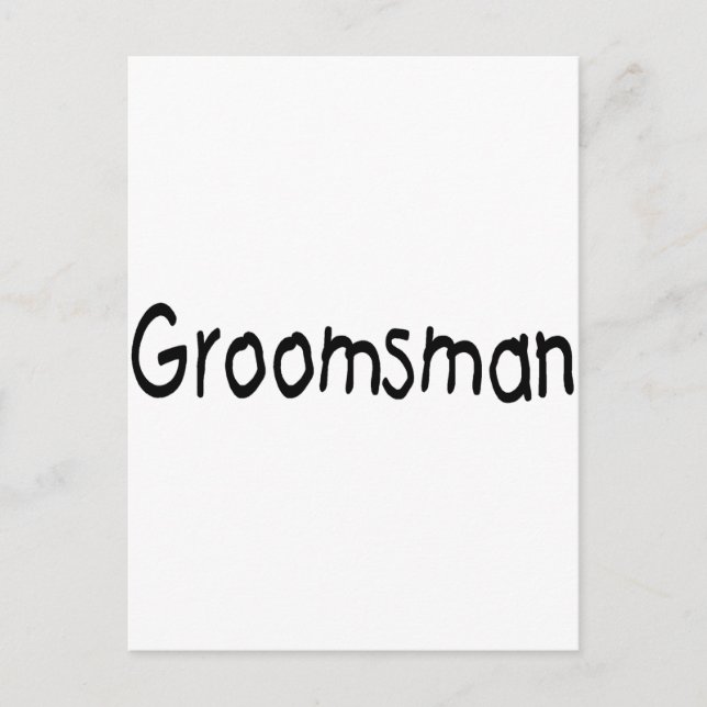Groomsman (Blk) Vykort (Framsida)