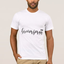 Groomsman Bowtie Bröllop Bachelor T-shirt