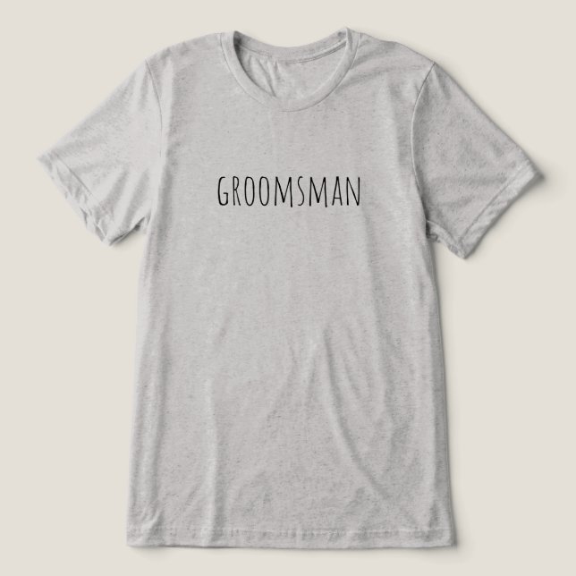 Groomsman Bridal Party Wedding T Shirt (Design Framsida)
