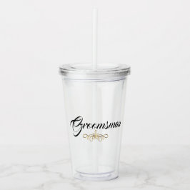 GROOMSMAN BRÖLLOP ACRYLIC TUMBLER TAKE AWAY MUGG
