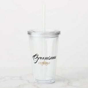 GROOMSMAN BRÖLLOP ACRYLIC TUMBLER TAKE AWAY MUGG