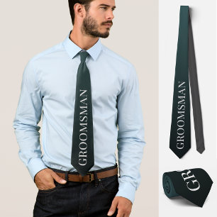 Groomsman bröllop Bachelor-partisvart Slips
