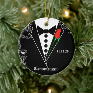 Groomsman Bröllop jul Ornament