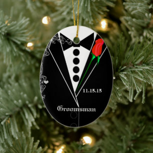 Groomsman Bröllop jul Ornament
