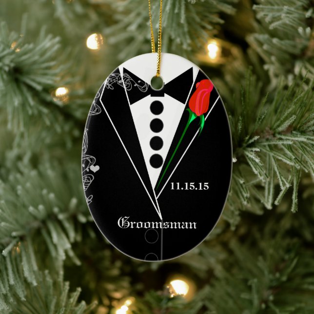 Groomsman Bröllop jul Ornament (Träd)