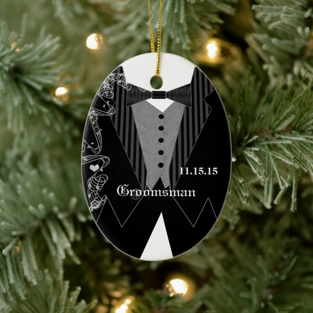 Groomsman Bröllop jul Ornament (Träd)