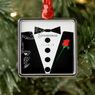 Groomsman Bröllop jul Ornament