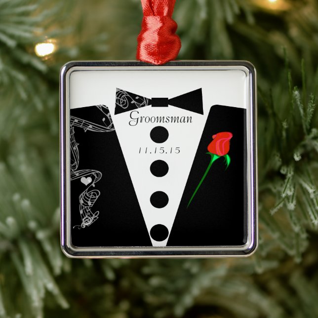 Groomsman Bröllop jul Ornament (Träd)