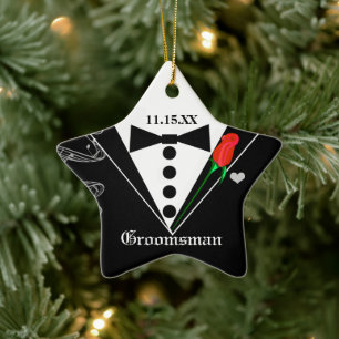 Groomsman Bröllop jul Ornament