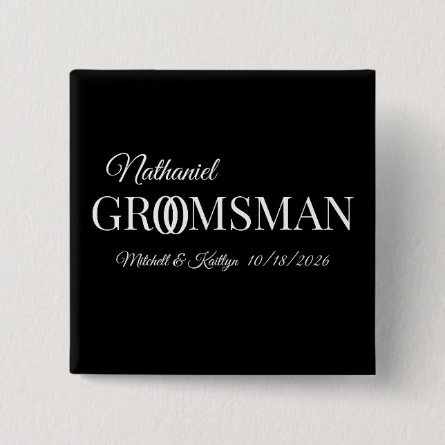 Groomsman Bröllop Knapp (Framsida)