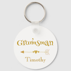 Groomsman bröllop token nyckelring