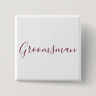 Groomsman Burgundy Font Knapp