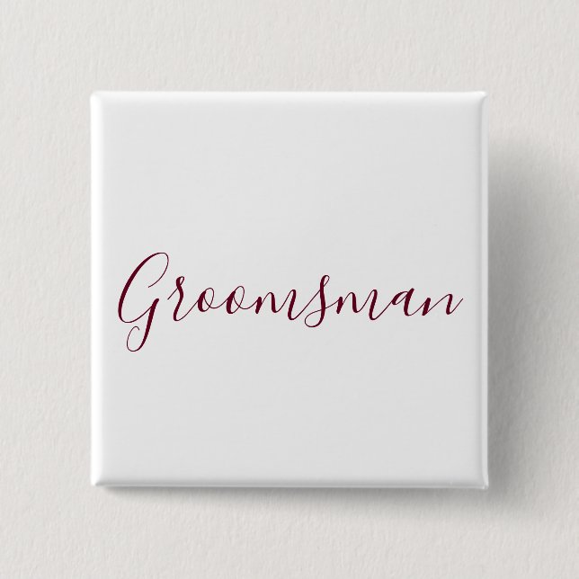 Groomsman Burgundy Font Knapp (Framsida)