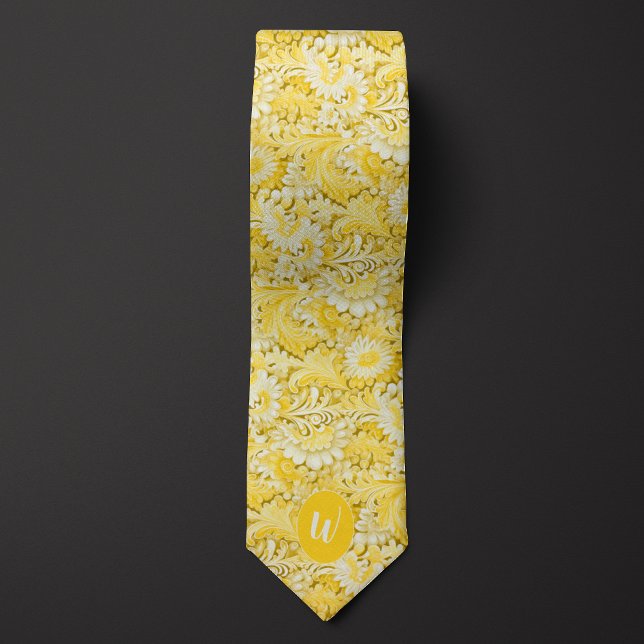 Groomsman Butterkräm Gult Monogram Slips (Skapare uppladdad)
