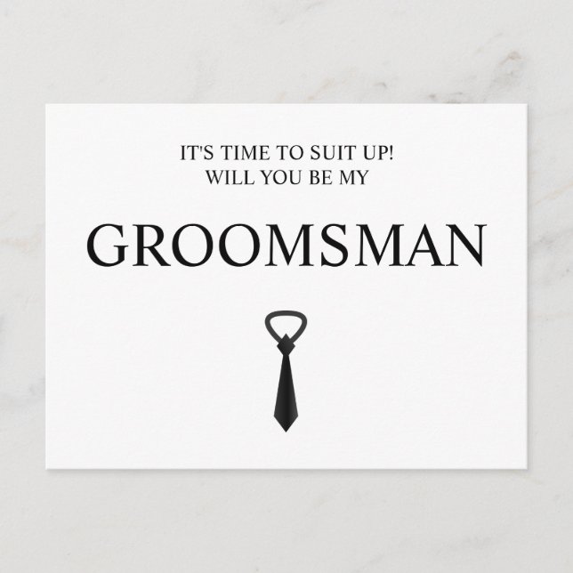 Groomsman Card groomsman och best man Frieri Vykort (Framsida)
