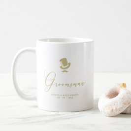 Groomsman Chic Bröllop Minimalist Kaffemugg
