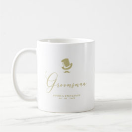 Groomsman Chic Bröllop Minimalist Kaffemugg