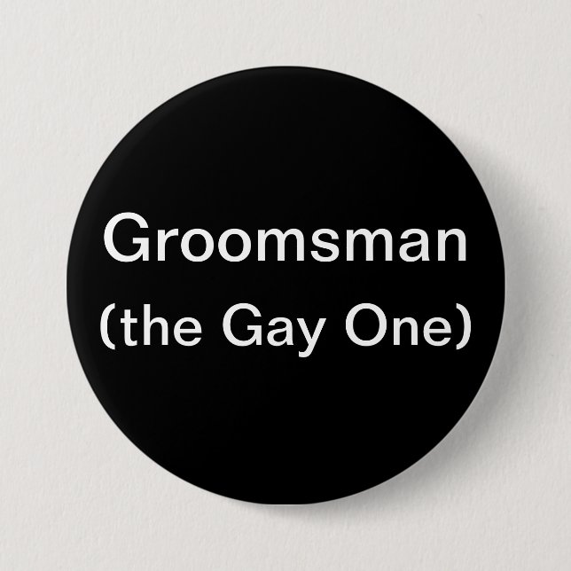 Groomsman den glada knapp (Framsida)