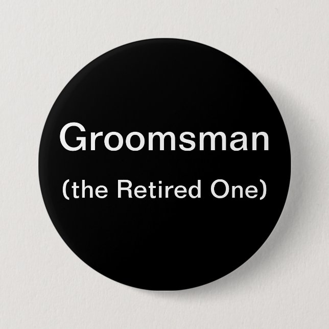 Groomsman den pensionerade knapp (Framsida)