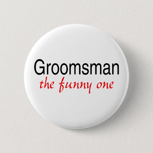 Groomsman (den roliga) knapp (Framsida)