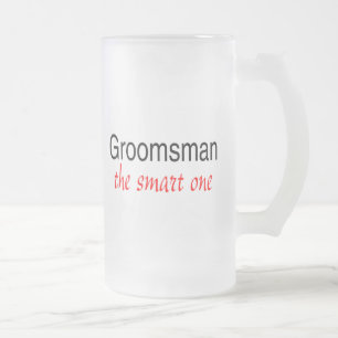 Groomsman den smart frostat ölglas