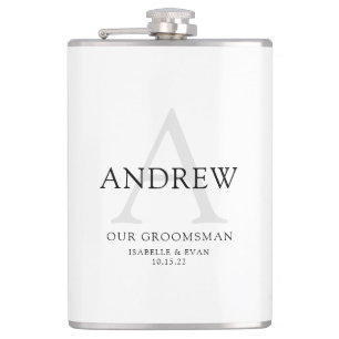 Groomsman dricker kolv fickplunta