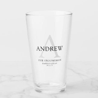 Groomsman Drinking Glass Glaskopp