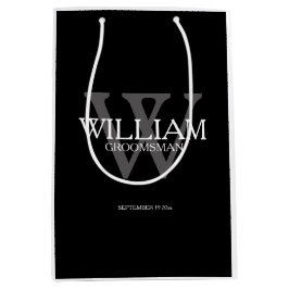 Groomsman Elegant Modern Medium Gift Bag